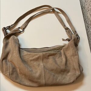 Free People Tan Suede Hobo Bag